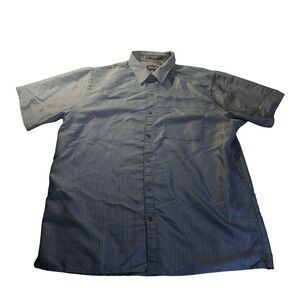 Brandini Striped Button Down Shirt Mens L Classic Business Casual Style Basics